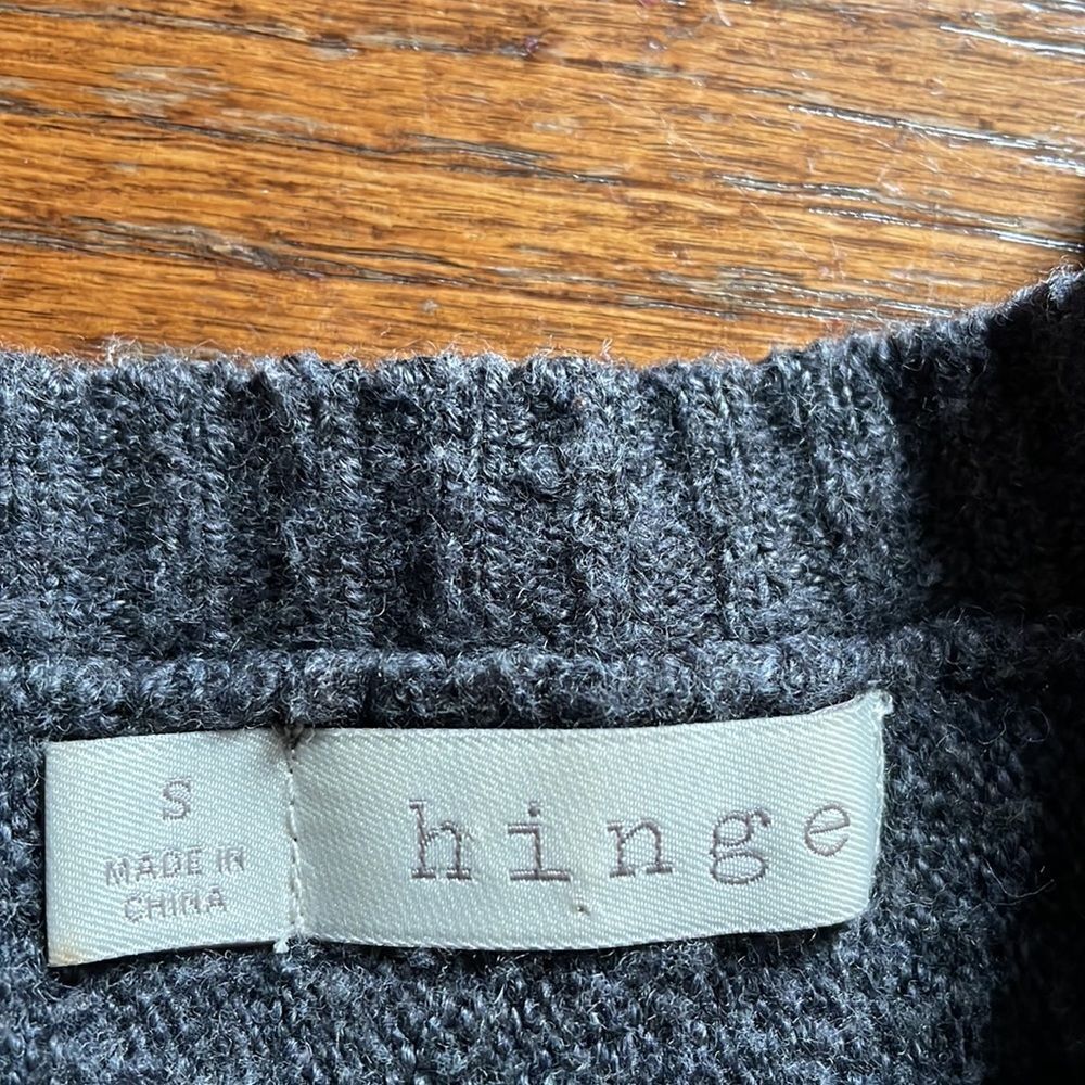 Hinge Gray Button Back Sweater - Picture 2 of 6